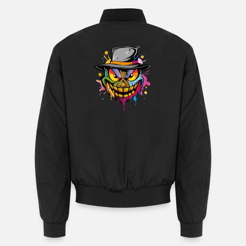 Halloween Face - Unisex Bomberjacke - Schwarz