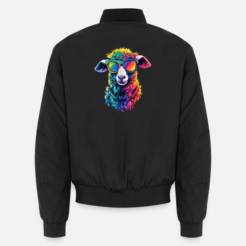 Schaf Lamm Schäfchen Hausschaf Schäfer Süße Schafe Unisex Bomberjacke