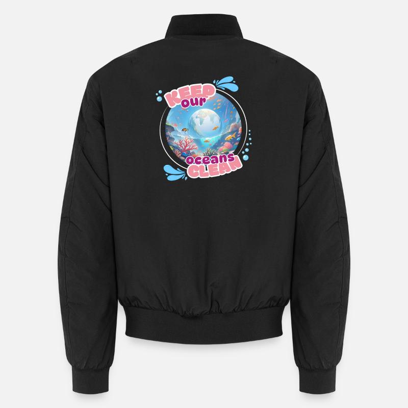Halten Sie den Ozean sauber Unisex Bomberjacke
