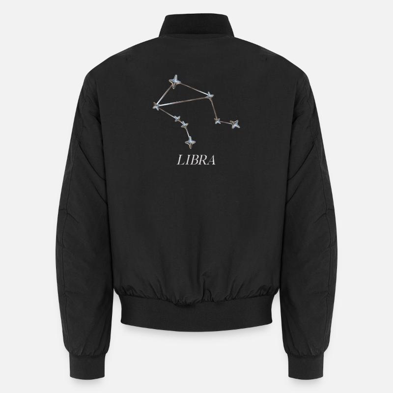 Libra Constellation – Silver Minimal Constellation Unisex Bomber Jacket