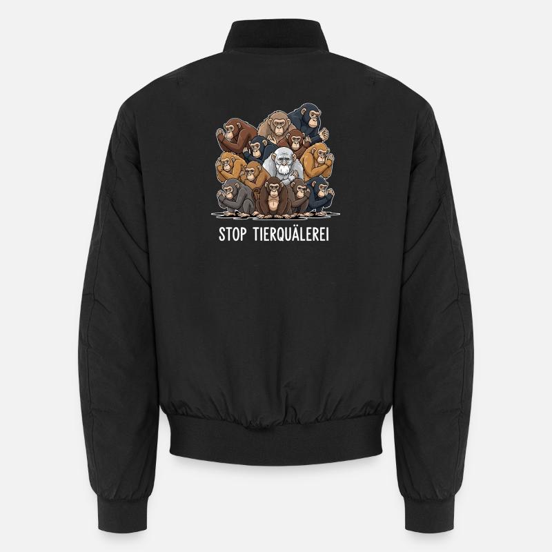STOP TIERQUÄLEREI Unisex Bomberjacke
