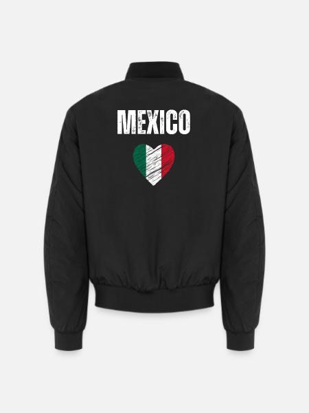 J’aime le Mexique, drapeau du Mexique - Bomber unisexe - noir