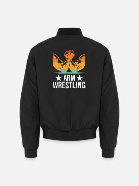 Arm Wrestling Tee - Unisex Bomberjacke - Schwarz