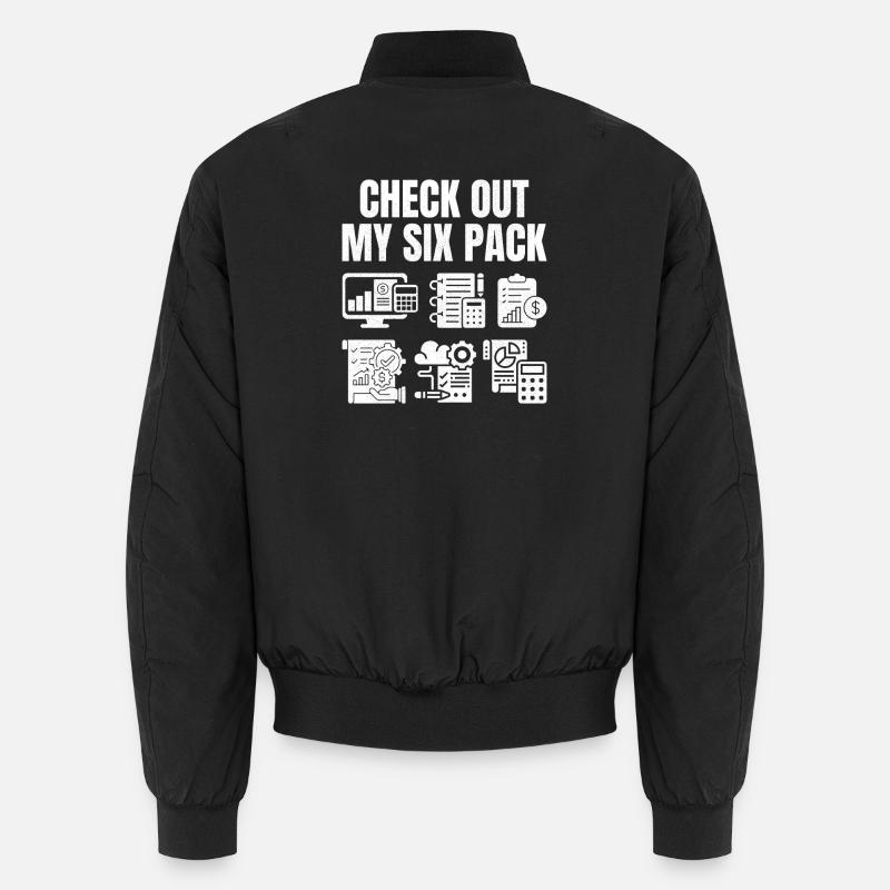 Check out my six Pack  Unisex Bomberjacke