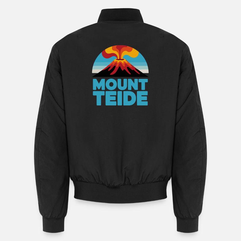 Mont Teide Cyclisme Volcano Art - Bomber unisexe - noir