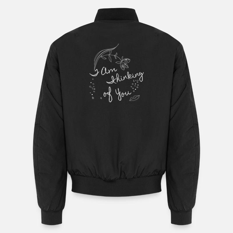 Je pense à toi - Bomber unisexe - noir