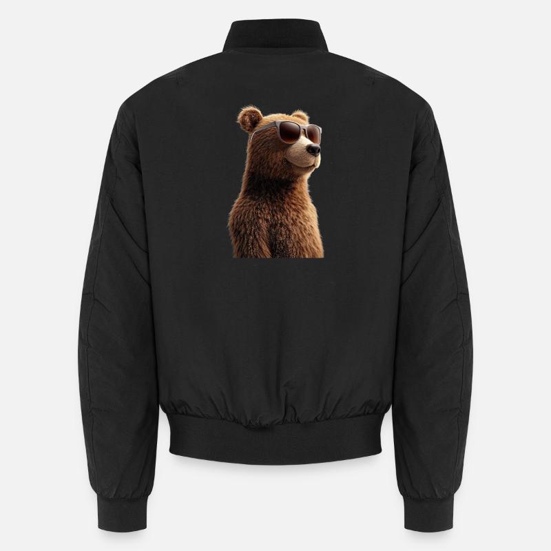 Brown Bear, Grizzly Bear, Bear Brothers, Forest, Wild Bears Unisex Bomber Jacket