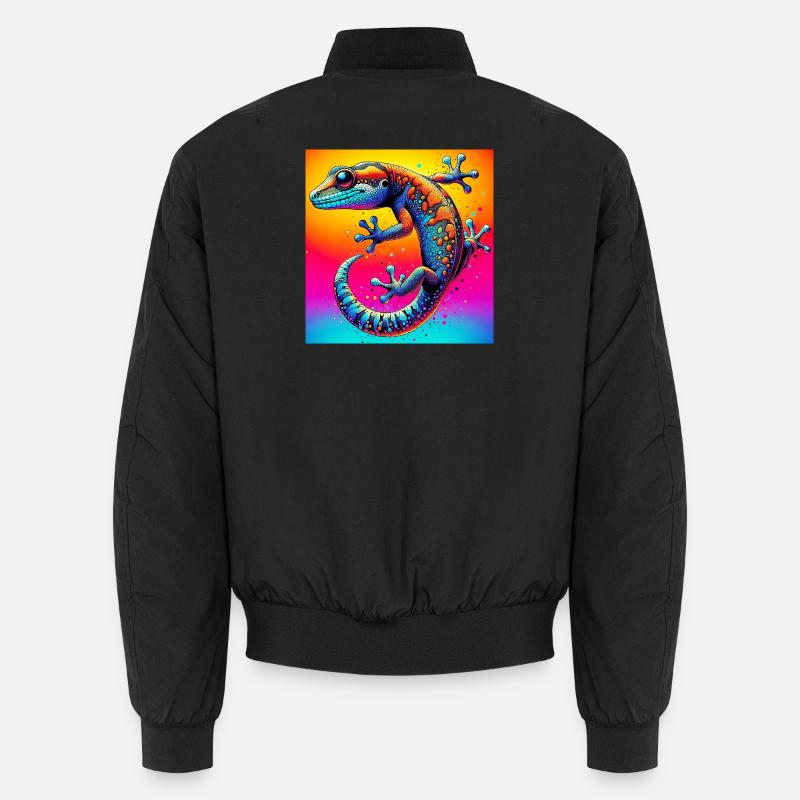 Gecko - Unisex Bomber Jacket - black