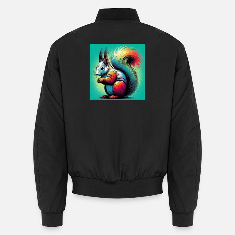 squirrel - Unisex Bomber Jacket - black
