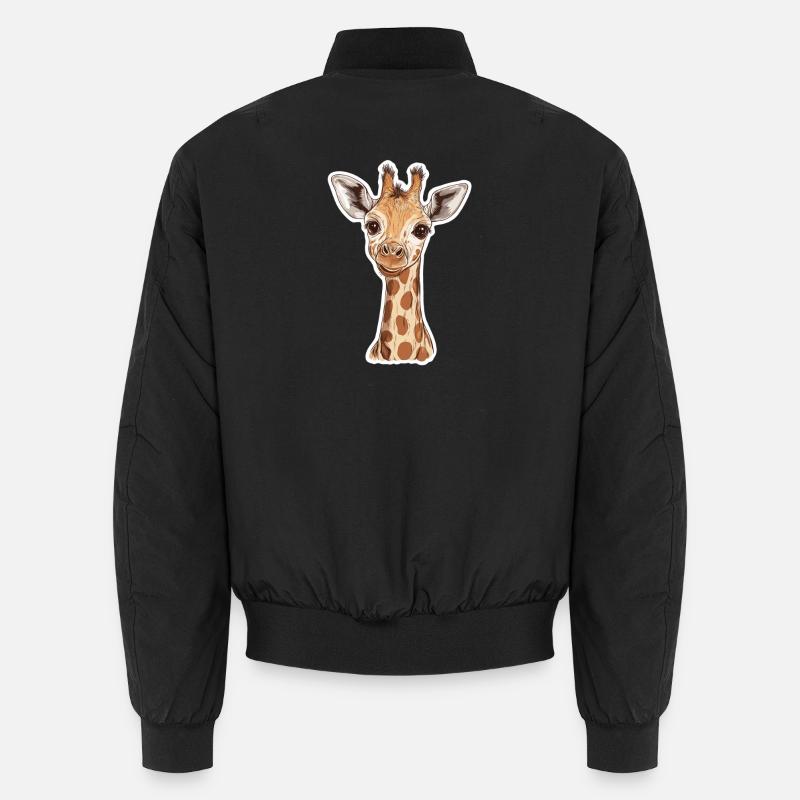 Giraffe - Unisex Bomberjacke - Schwarz