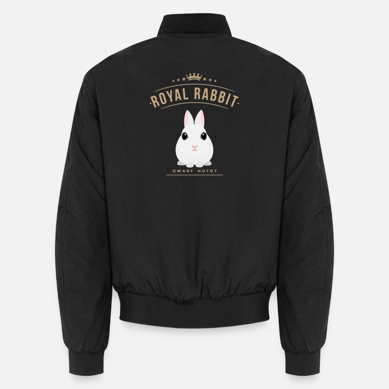 ROYAL RABBIT Dwarf hotot - Dwarf hotot - Unisex Bomber Jacket - black