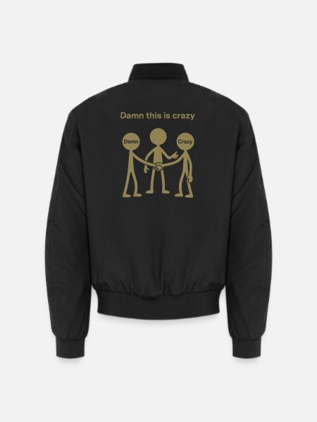 Schräger Matchstick Man Gen Z Humor Ironie - Unisex Bomberjacke - Schwarz