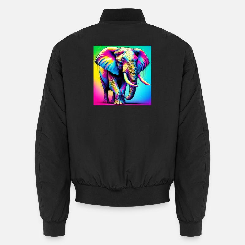 éléphant - Bomber unisexe - noir