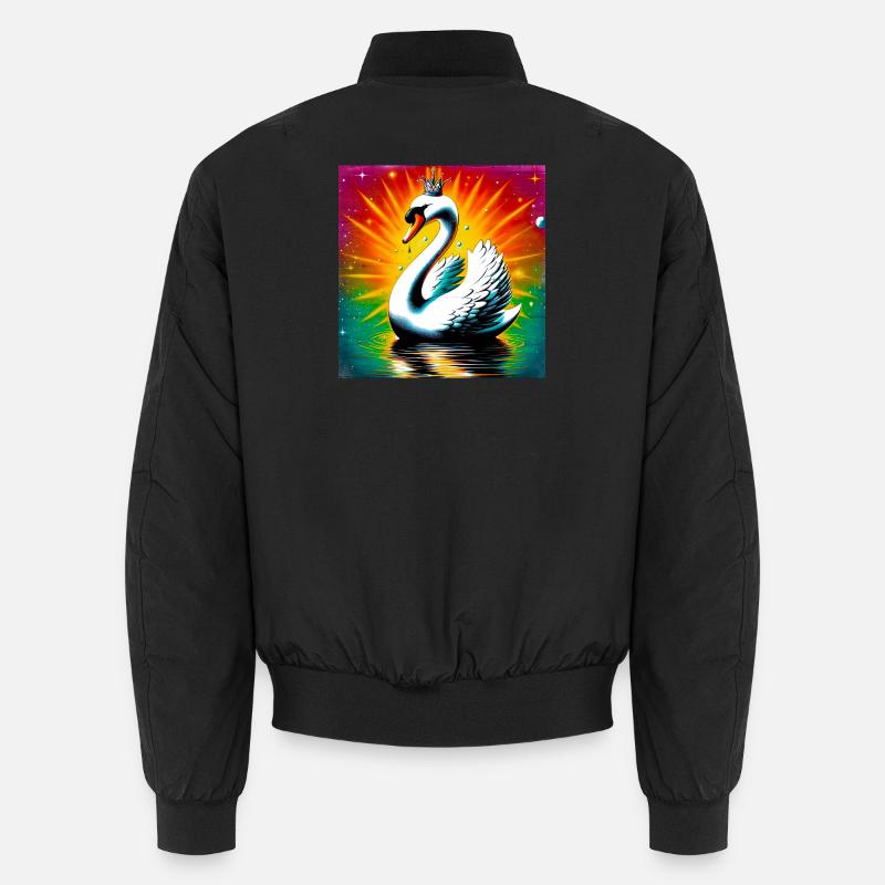 Schwan mit der Krone Unisex Bomberjacke