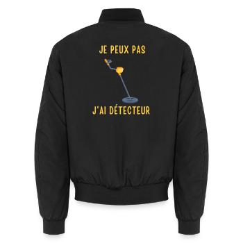 je peux pas j'ai Detecteur - Bomber unisexe - noir - Dos - AI Model Male 185 light (185cm)