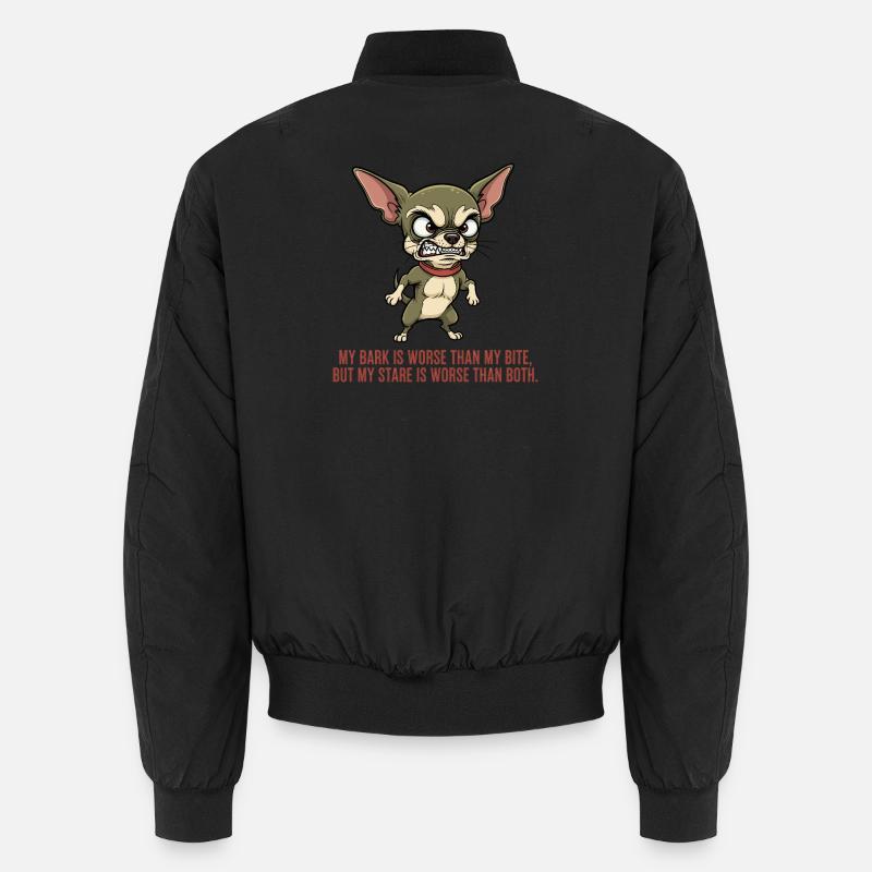 My barking, bite and look - Unisex Bomber Jacket - black