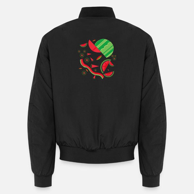Design abstrait de pastèque - Bomber unisexe - noir