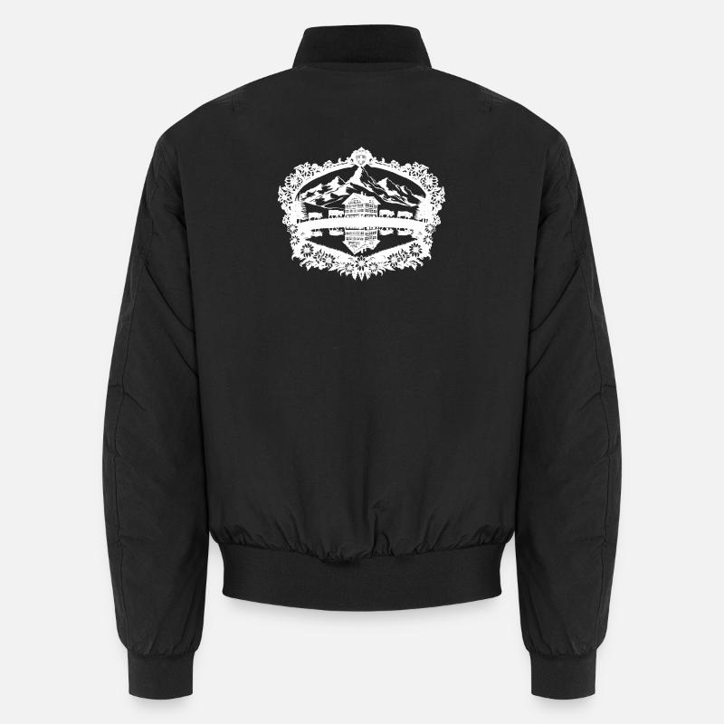 Gletschersee_white - Unisex Bomberjacke - Schwarz
