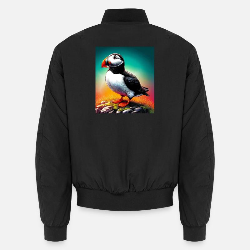 Papageitaucher - Unisex Bomberjacke - Schwarz