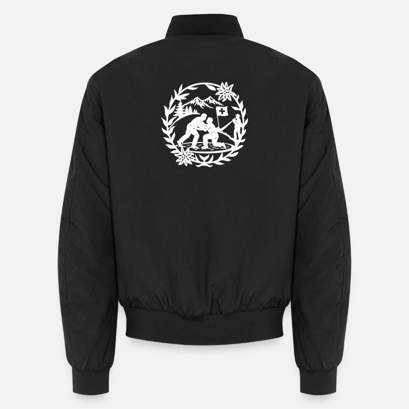 Schwingfest_2_white - Unisex Bomber Jacket - black