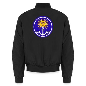 Grèce Soleil - Bomber unisexe - noir - Dos - AI Model Male 185 light (185cm)
