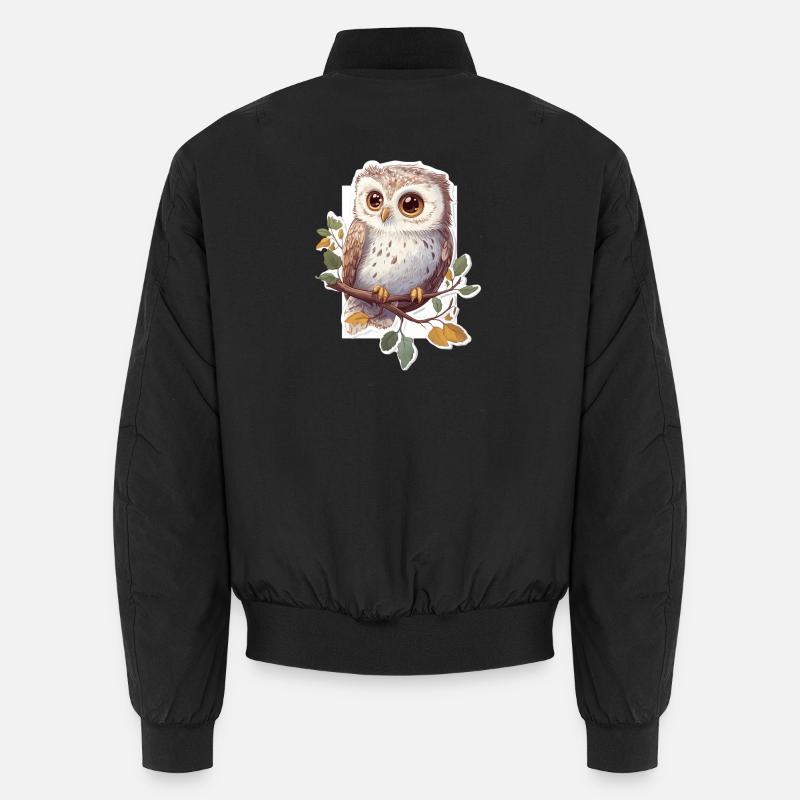 Hibou - Bomber unisexe - noir
