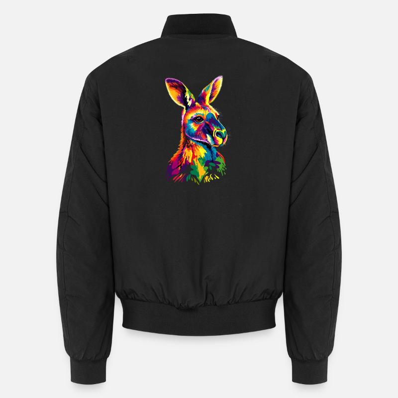 Kangaroo Australia Outback Wild Cute Kangaroos Unisex Bomber Jacket
