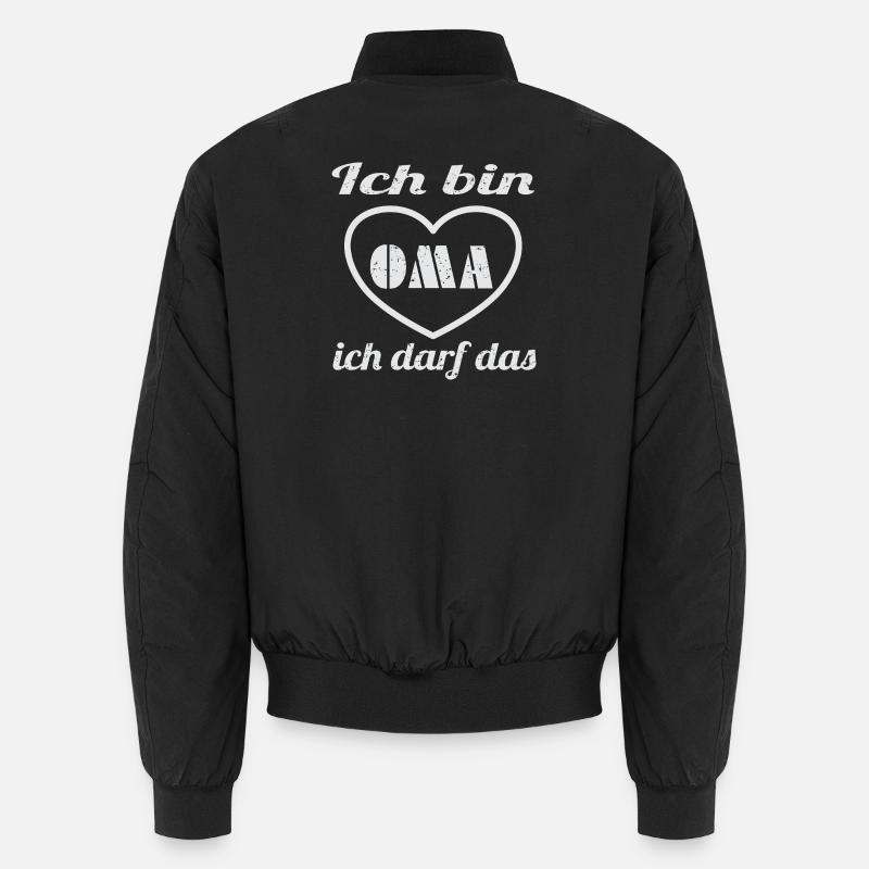 Herz Oma - Unisex Bomberjacke - Schwarz