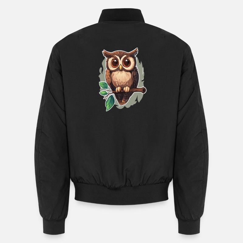 Hibou - Bomber unisexe - noir