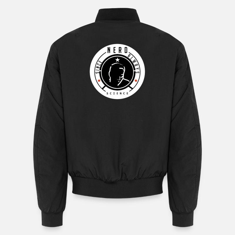 Nerd Science Logo T-Shirt - Unisex Bomber Jacket - black