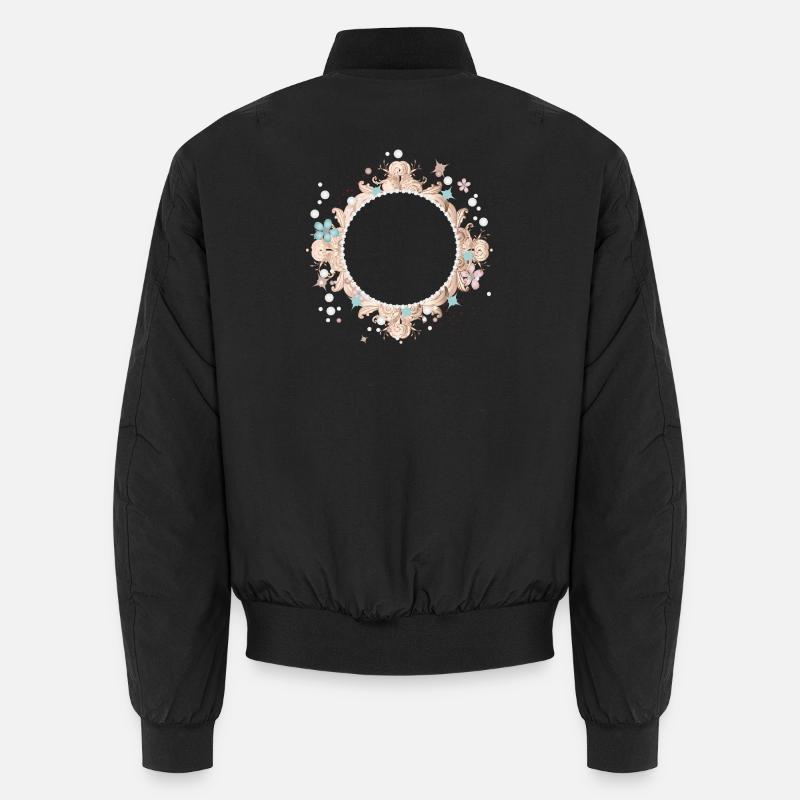 Runder Rahmen mit Barock-Ornamenten Unisex Bomberjacke