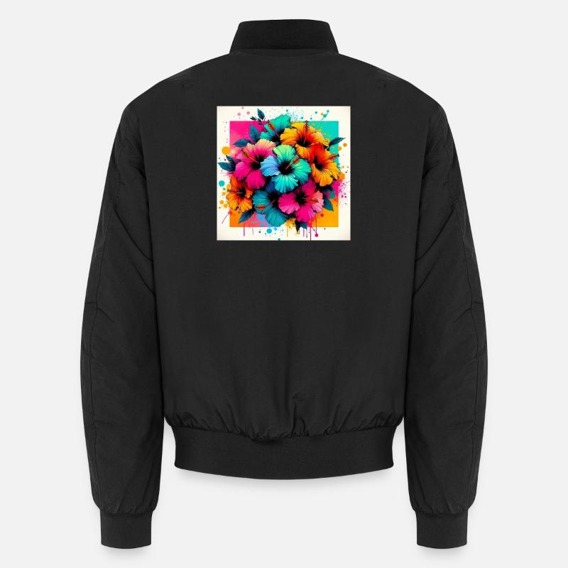 Fleurs d’hibiscus Bomber unisexe