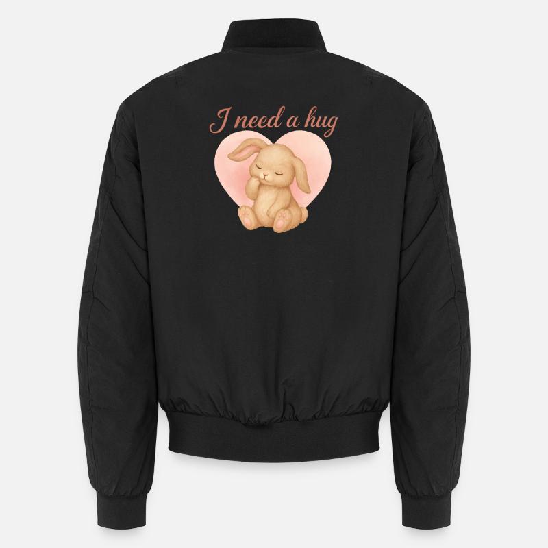 Ich brauche eine Umarmung / Y2K Design / Retro Unisex Bomberjacke