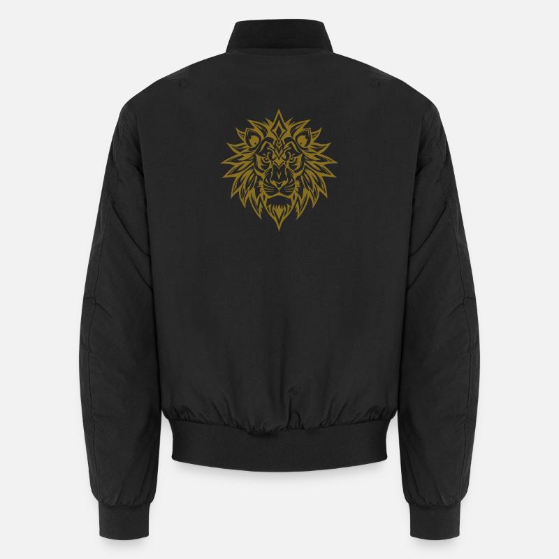 Powerful lion head tribal design Unisex Bomber Jacket