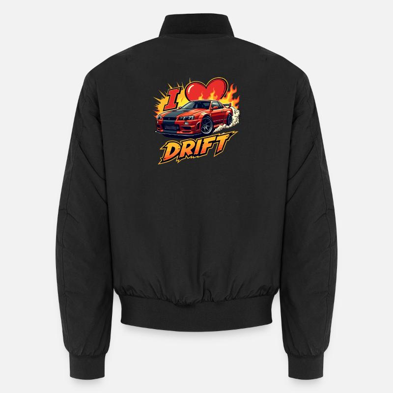 Speedster Drift Auto Illustration Unisex Bomberjacke