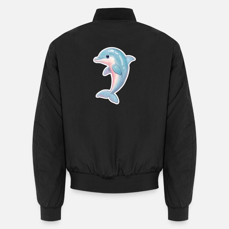 Dolphin - Unisex Bomber Jacket - black