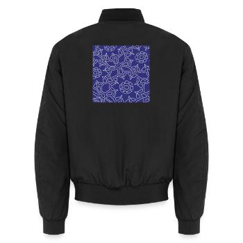 Motif géométrique linéaire de Noël - Bomber unisexe - noir - Dos - AI Model Male 185 light (185cm)