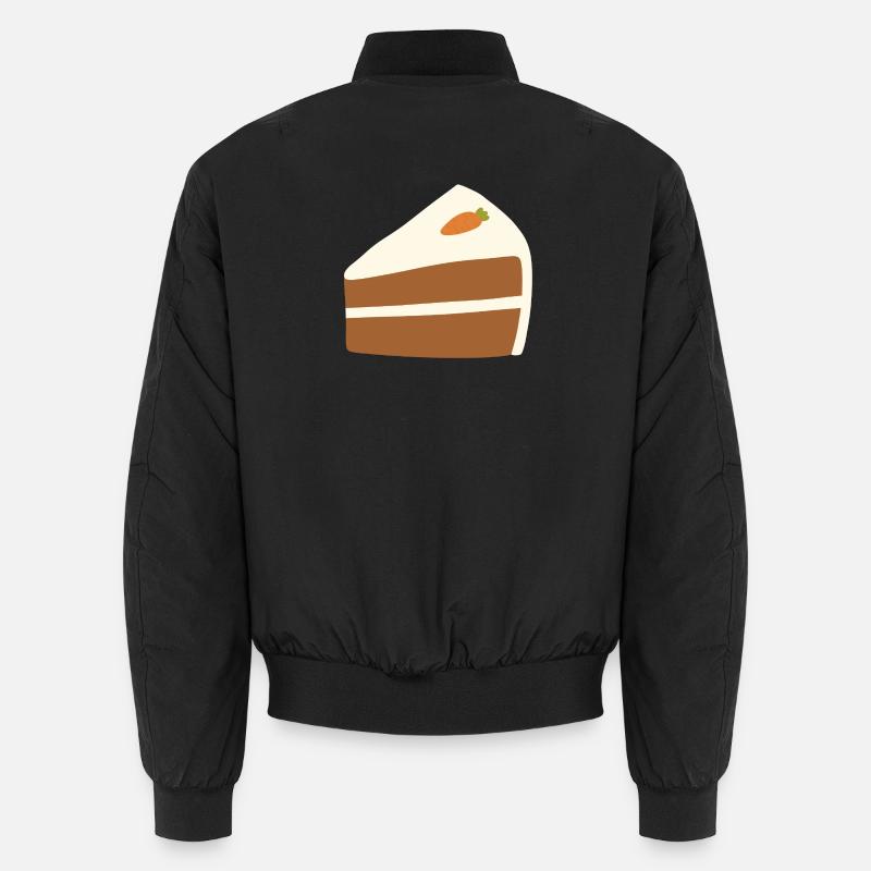 Minimalistische Karottenkuchen-Illustration Unisex Bomberjacke