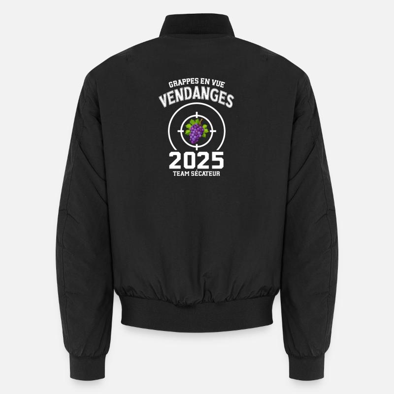 Vendanges 2025 Grappe de Vigne et Cible Bomber unisexe