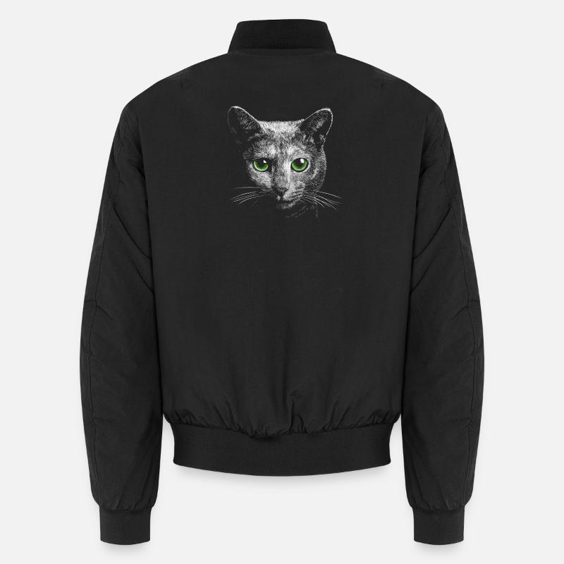 Katze - Unisex Bomberjacke - Schwarz