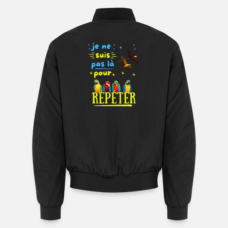 Don't force me to repeat - Unisex Bomber Jacket - black