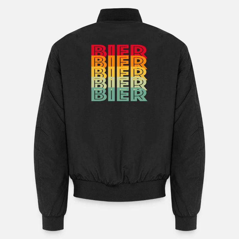 Retro Bier Design - Bierliebhaber  - Unisex Bomberjacke - Schwarz
