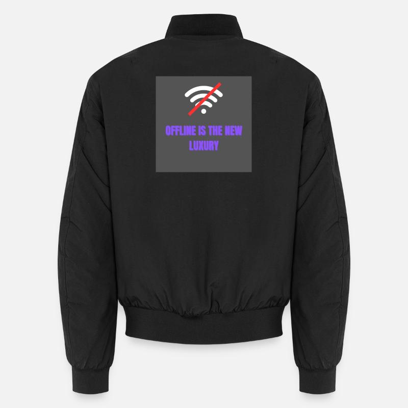Offline is the new luxury - Unisex Bomber Jacket - black