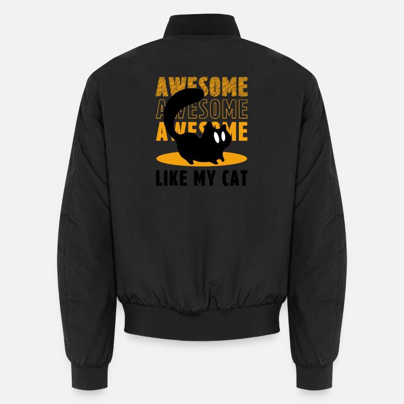 Génial comme mon chat drôle de chat noir silhouette Bomber unisexe