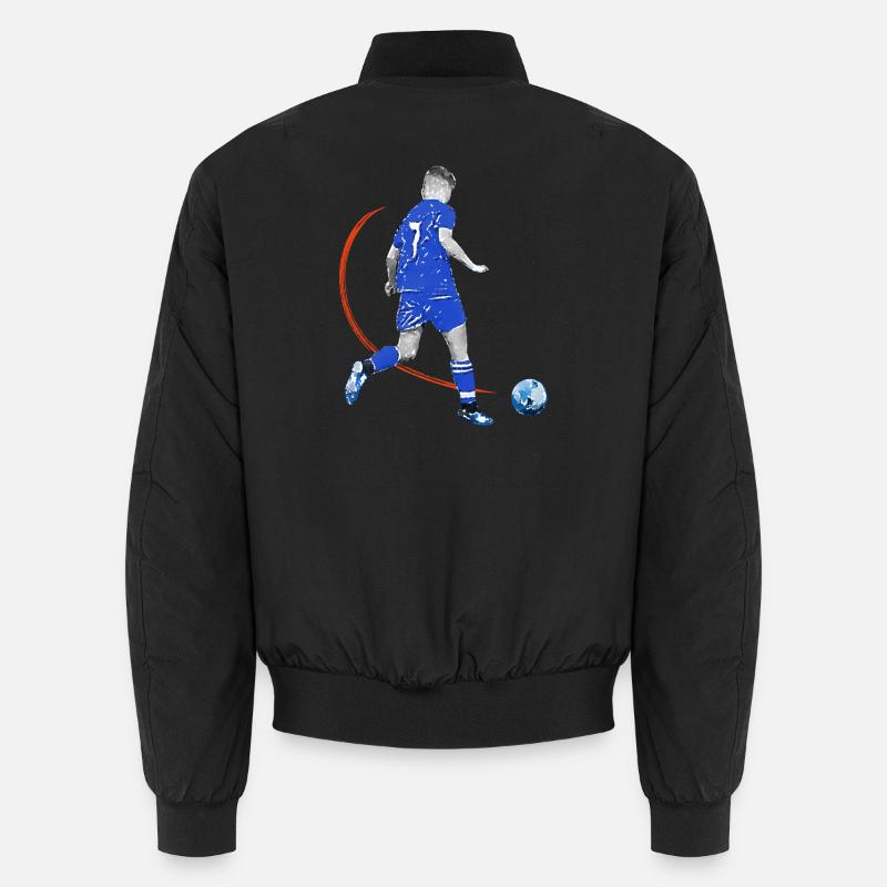 Soccer player with ball Unisex Bomber Jacket