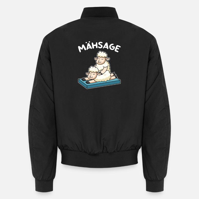 Sheep Massage Physiotherapy Masseur Sheep Unisex Bomber Jacket