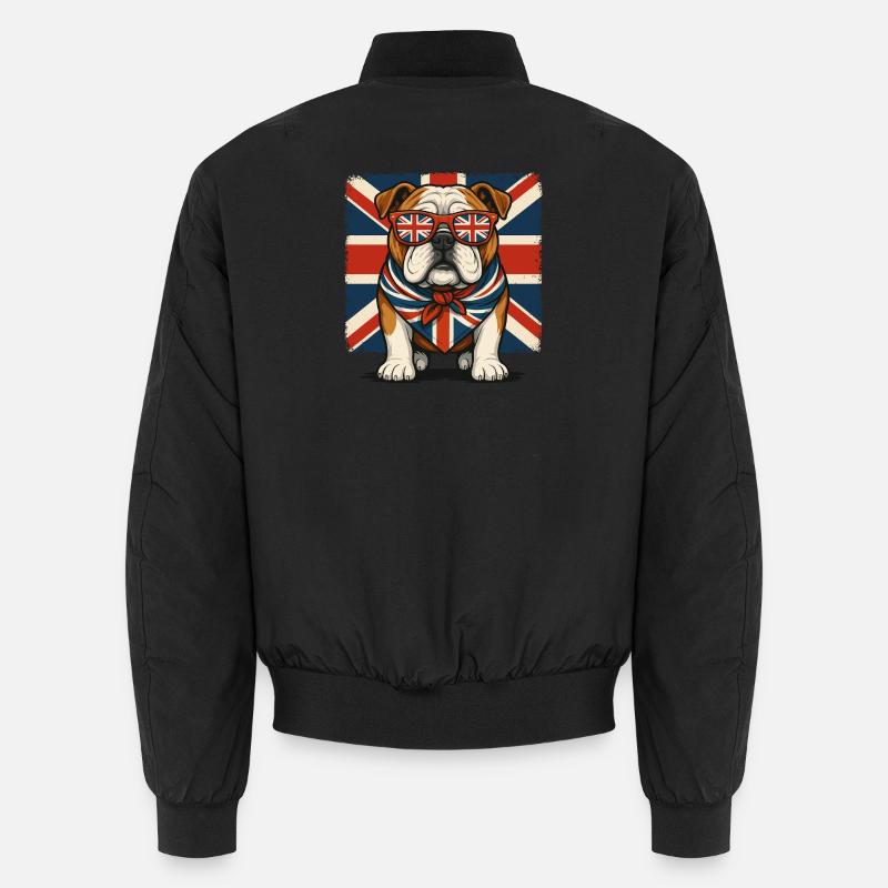 Bouledogue avec accessoires Union Jack Bomber unisexe