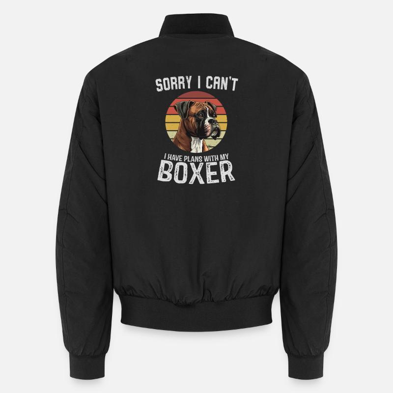 Sorry I Can't, I Have Plans With My Boxer Unisex Bomber Jacket