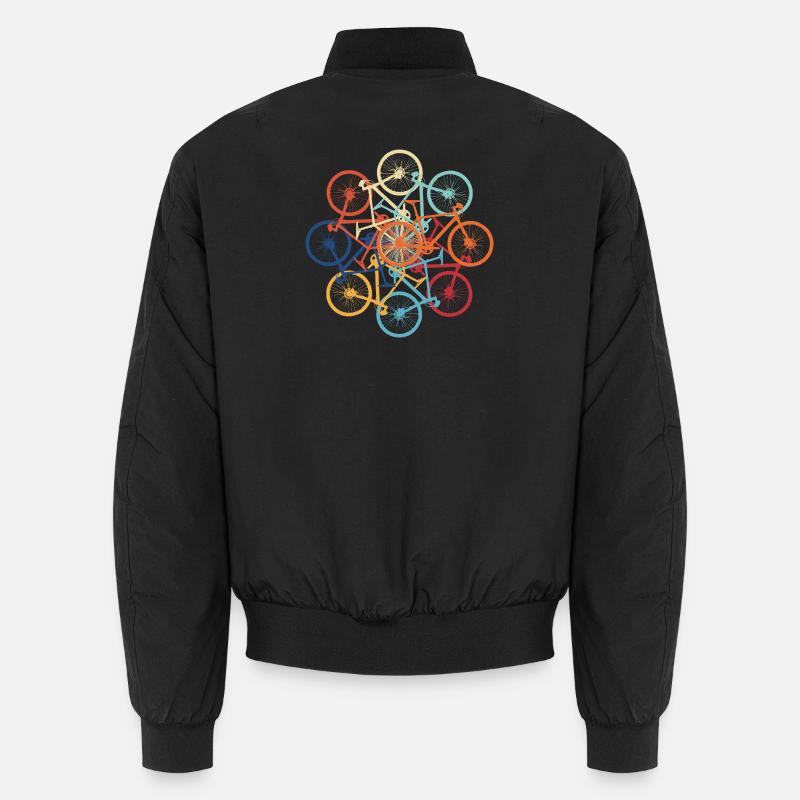 Fahrradkunst in bunten Farben Unisex Bomberjacke