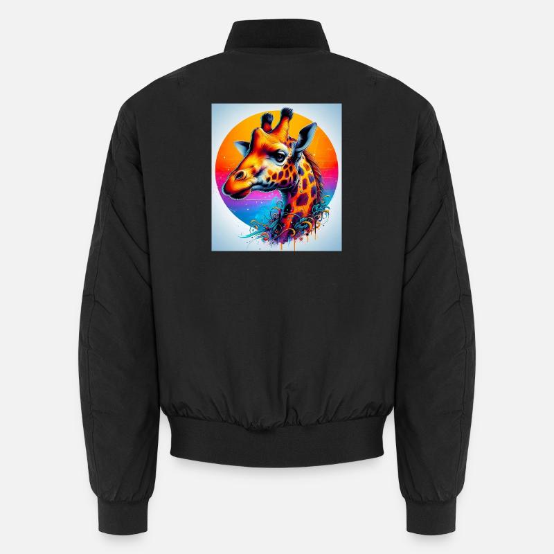 giraffe - Unisex Bomber Jacket - black